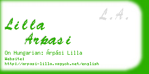 lilla arpasi business card